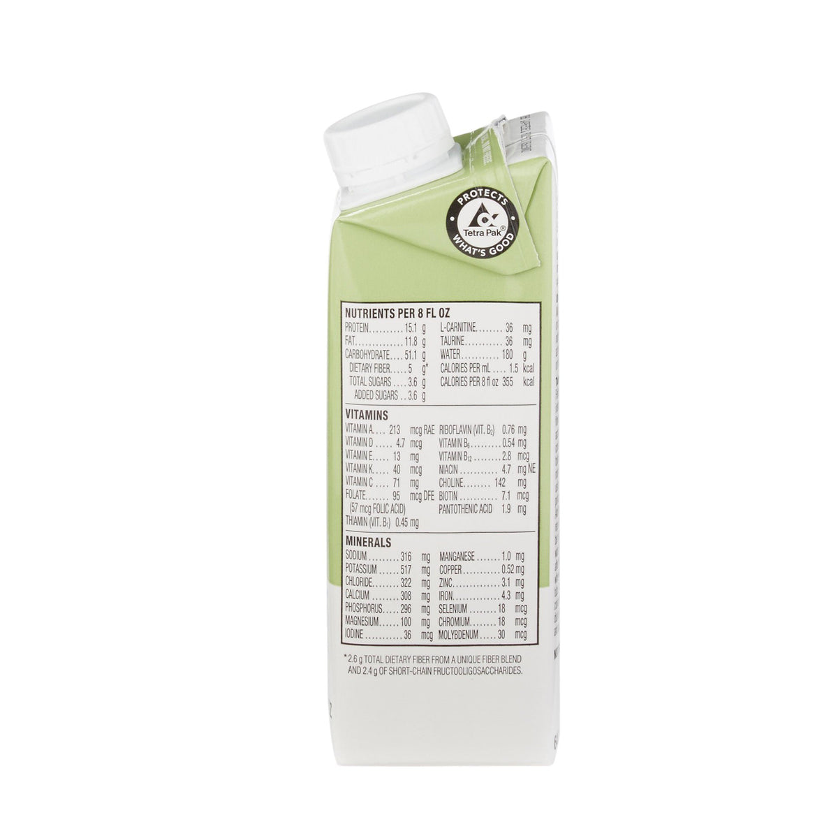 Jevity 1.5 Cal with Fiber nutrition facts panel