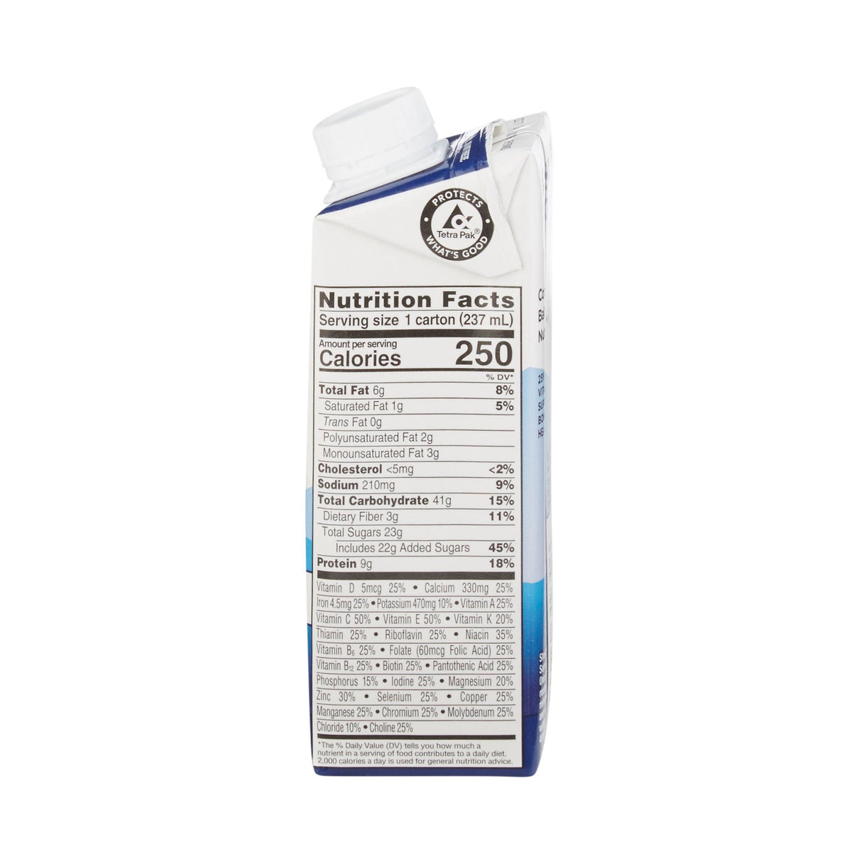 Ensure Original nutrition facts panel