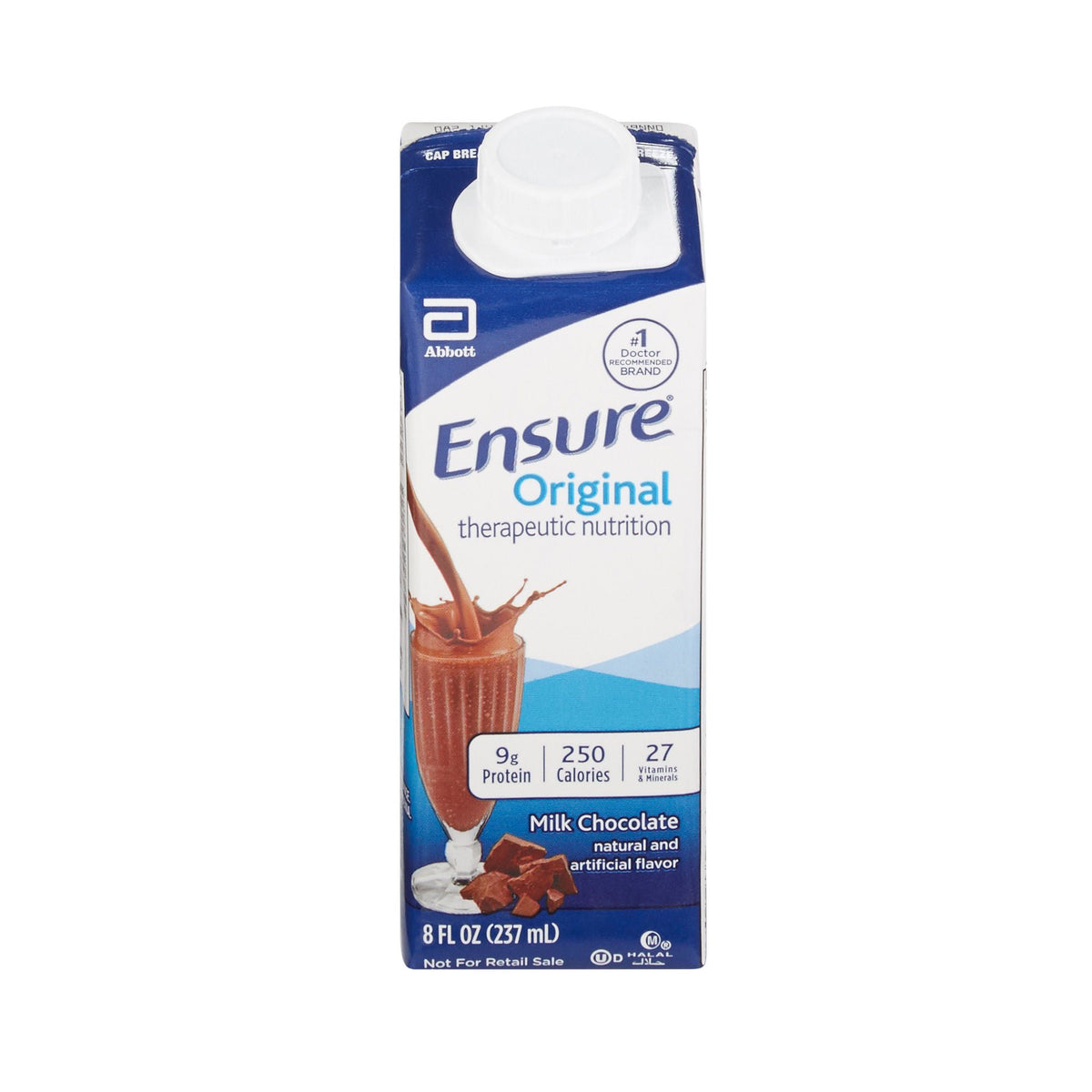 Ensure Original Therapeutic Nutrition Shake, Chocolate, 8 oz carton