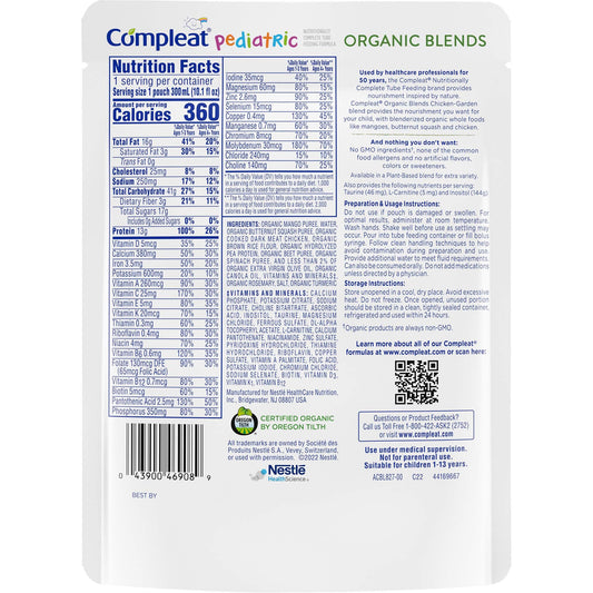 Compleat Pediatric Organic Blends Chicken-Garden pouch, back