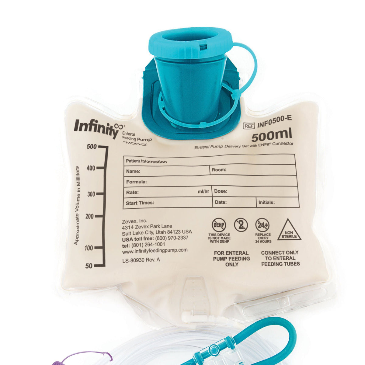 Infinity pump bag set detail