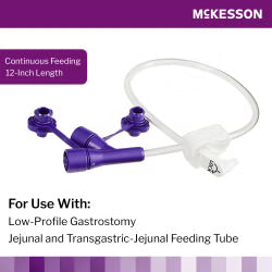 Right angle secure lock connector on McKesson enteral extension set