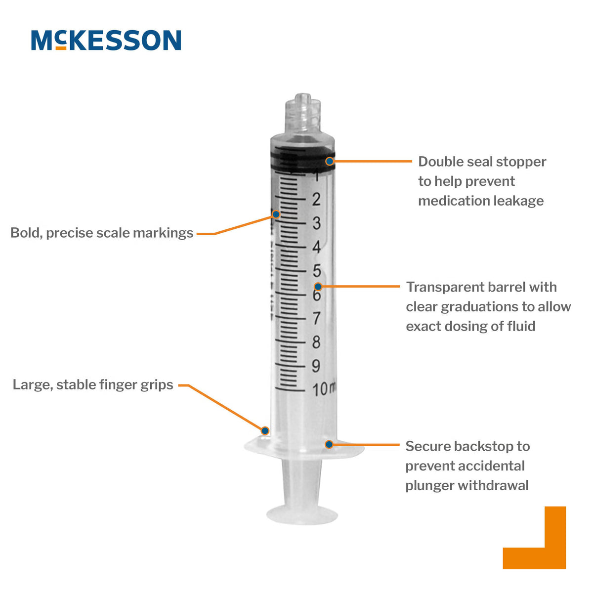 McKesson syringe plunger and finger grips