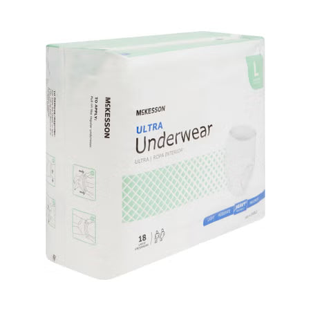 McKesson Ultra protective underwear package, side view