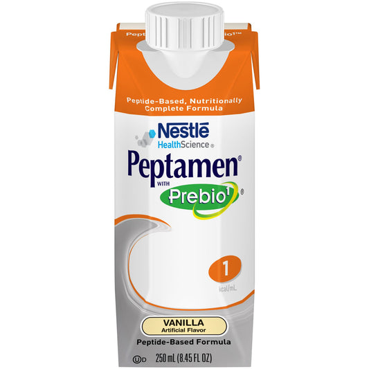 Peptamen with Prebio1 vanilla 250 mL carton, front