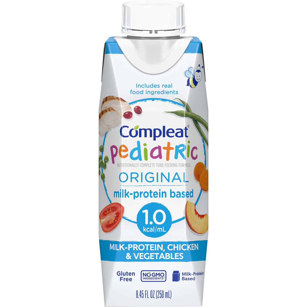 Compleat Pediatric Original 1.0 tube feeding formula carton, front