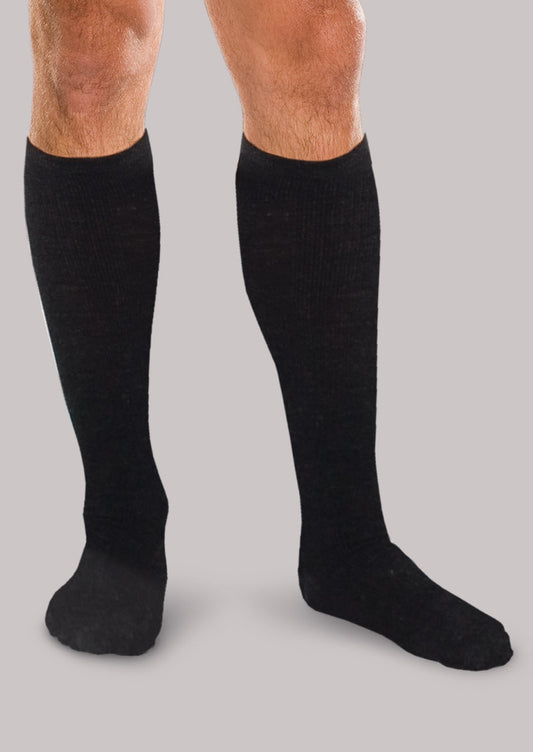 Core-Spun 20-30 mmHg moderate support compression socks in black