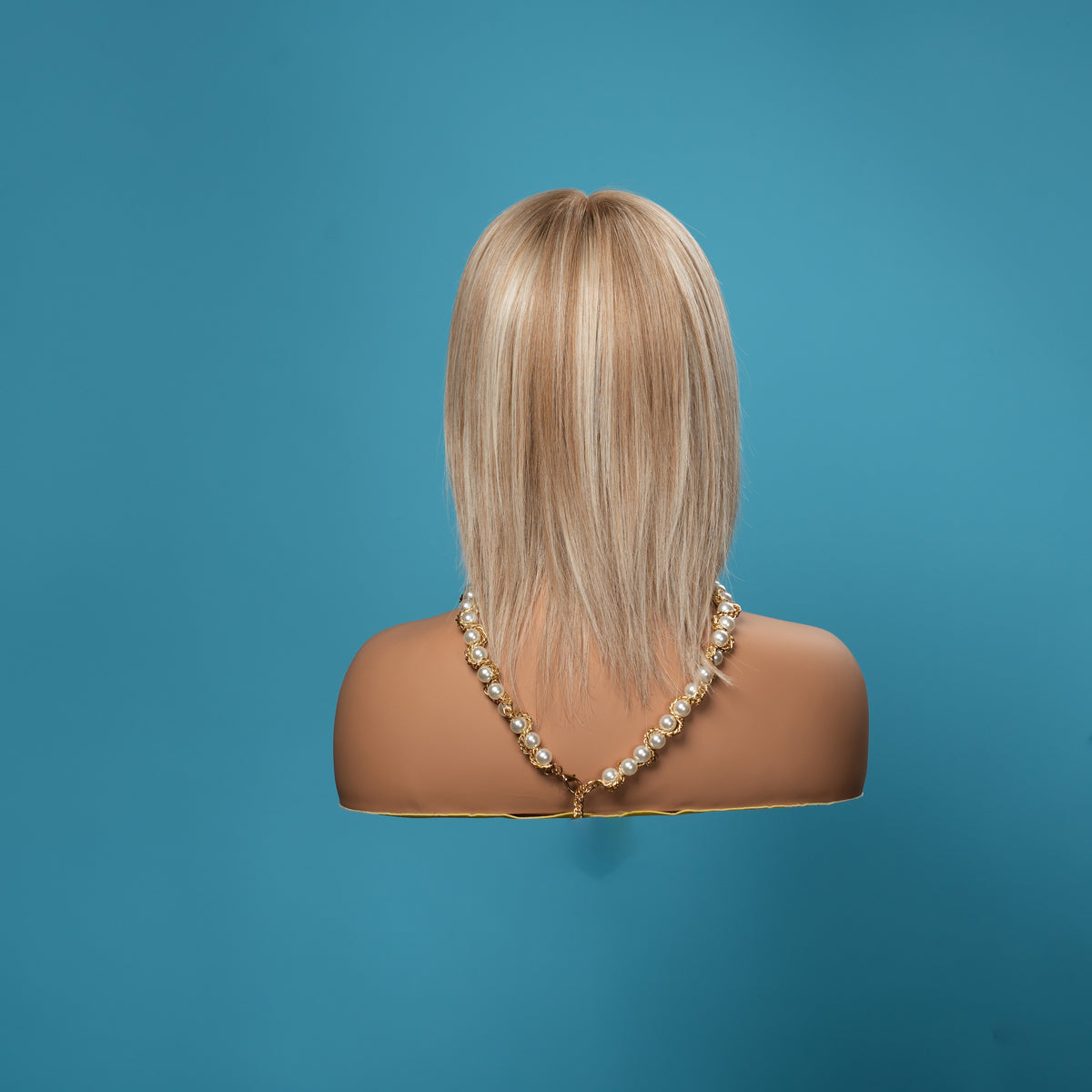 Kendall medical wig, back view